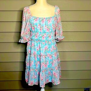 Boho , puffy sleeves summer dress NWOT
